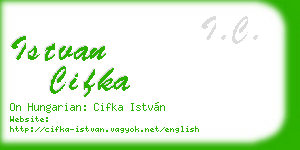 istvan cifka business card