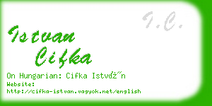 istvan cifka business card